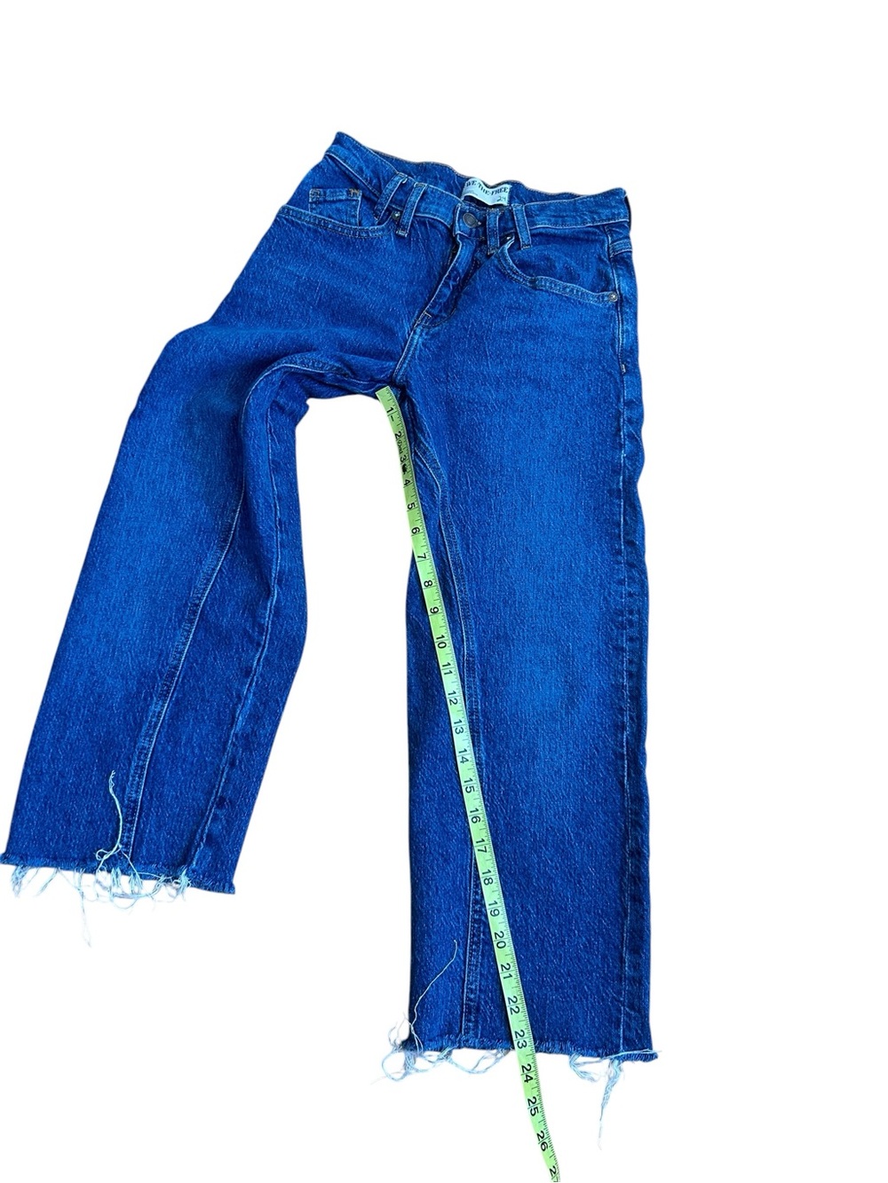 Free People We The Free Raw Hem Cropped Denim Jeans size 24 - Picture 5 of 6